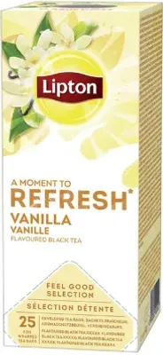 Immagine prodotto di Lipton - Tè Lipton Refresh Vanilla 25x1,5gr | Confezione da 25 pezzi | 6 pezzi