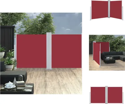 Produktbild von vidaXL Ausziehbare Seitenmarkise Rot 120 x 600 cm - Sonnenschirme & Sonnenschutze
