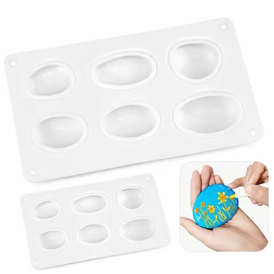 Produktbild von Silikon-Steinformen,6verschiedene Steinformen,Gießformen für Beton,Zement,Gips,Harz,Seife und Wachs,ideal für Bastelarbeiten und kreative Dekorationen