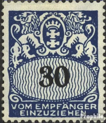 Produktbild von Briefmarken Danzig 1938 Mi P44 postfrisch Portomarke