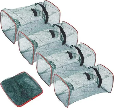 Produktbild von Angler-Netz für Fluss - Einsteckfischernetz mit Reißverschluss - Angelfangnetz für Hering und Aal - 46 x 22 cm