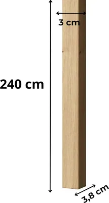 Produktbild von MEBANO. 12 Stück Holzstruktur Wandpaneele 240 x 3 cm, Walnuss, Wanddeko Lamellen aus MDF, Wandverkleidung, Paneele Wand Wohnzimmer, Holzpaneele für Wand & Decke