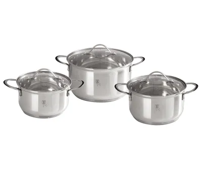 Image de Berlinger Haus set de pots en acier 6 éléments Argent Bijoux BH6662