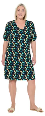 Productafbeelding van Ulla Popken dames midijurk, zwart, maat 50+