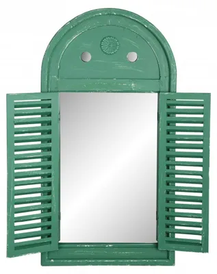 Image de Esschert Design Miroir Louvre vert vieilli ; WD12