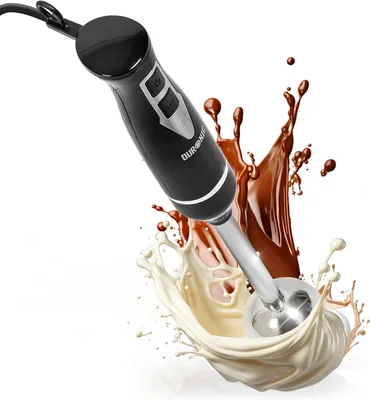 Produktbild von Duronic HB35B Stabmixer elektrischer, Pürierstab 350W, Edelstahl Rührstab, Handrührgerät, Ergonomischer Hand blender, Mixstab, Handmixer, Mixstab für Babynahrung, Suppe, Smoothies, Püree, Sauce