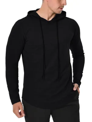 Produktbild von Sportshirt Herren, Funktionsshirt Langarm Laufshirt Männer Fitnessshirt Atmungsaktiv T Shirts für Running Gym Jogging-B-Schwarz-M