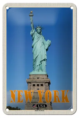 Produktbild von Blechschild Reise 12x18cm New York Statue of Liberty Freiheitsstatue