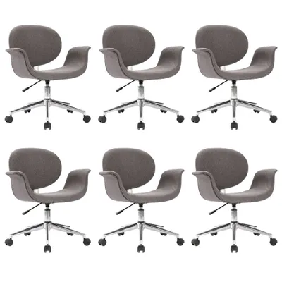 Produktbild von Drehbare Esszimmerstühle 6 Stk. Grau Stoff