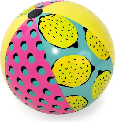 Produktbild von Bestway Retro Fashion Aufblasbarer Ball für Strand oder Pool 51 cm Durchmesser Mehrfarbig mit Sicherheitsventil