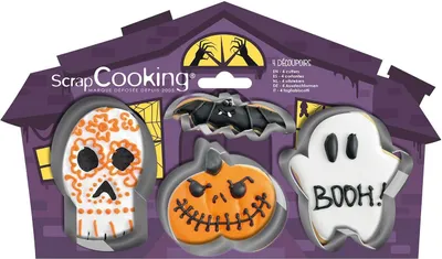 Zdjęcie produktu dla 4 foremki do ciastek na Halloween