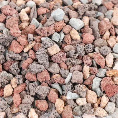 Image de Pierre volcanique naturelle décorative - Mulch de lave - Granulés de lave, gravier pour aquarium - Pot de fleurs - Vase - 900 g