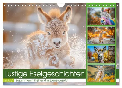 Produktbild von Lustige Eselgeschichten (Wandkalender 2027 DIN A4 quer), CALVENDO Monatskalender