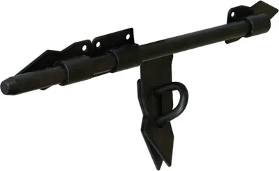 Produktbild von Bolzenriegel Schlossriegelmit mit Schlaufe 340 mm schwarz dekorativ