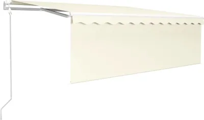 Produktbild von vidaXL Markise Automatisch Einziehbar mit Volant 4x3 m Creme