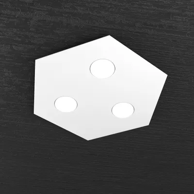 Obrázek produktu pro Moderní šestihranné stropní svítidlo Hexagon Metal White 3 světla vedla 12X3W