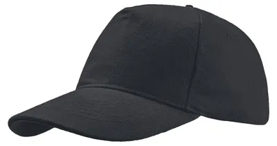 Immagine prodotto di Cappellino da baseball Atlantis Liberty in cotone spazzolato, 5 pannelli LT903 (taglia unica) (nero)