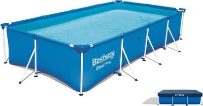 Immagine prodotto di Piscina in metallo 300x201x66 cm + copertura protettiva