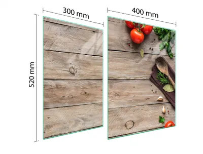 Produktbild von Glasschutzplatte Für Herd 70X52 Holz