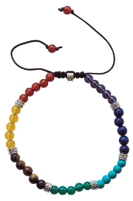 Produktbild von Armband "Small Beads" Chakra Edelstein-, Resin-, und Glasperlen (45+2), verstell