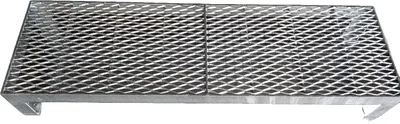 Produktbild von Stahltreppe Außentreppe Freistehend 1 Stufe Breite 80 cm Höhe 10-24 cm verzinkt