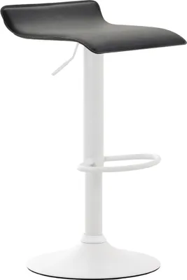 Produktbild von Barhocker DERID - Kunstleder Schwarz 36x39x63 cm Weiß | Barstuhl Höhenverstellbar Drehbar Tresenhocker Tresenstuhl Kneipenhocker Kneipenstuhl