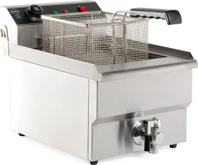 Obrázek produktu pro Profesionální elektrická stolní fritéza Combisteel – 1x8L, 3,3kW, nerezová ocel, s vypouštěcím ventilem