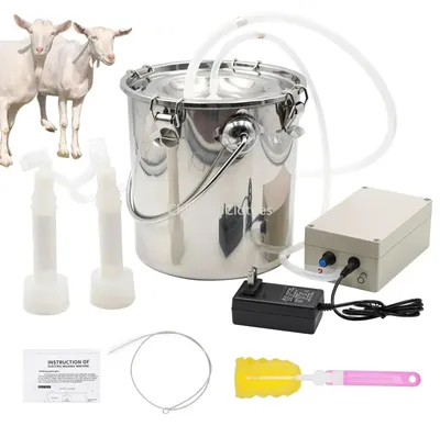 Productafbeelding van Melkmachine - Elektrische Melkset - Geitenmelker - Koeienmelker - Melkoplossing - 5 Liter Inhoud