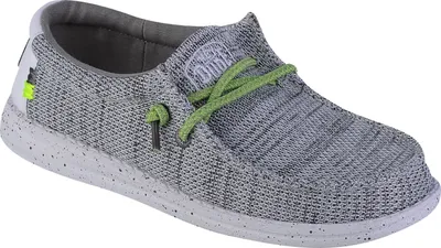 Imagen del producto de Calcetines deportivos Hey Dude Wally para jóvenes, modelo 40049-1KA, tipo zapatilla, color gris, talla 30