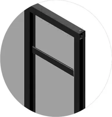 Obrázok produktu pre Súprava horizontálnych lamiel pre pevné zasklenie, 50 x 30 cm, hliník čierny, jednoduchá inštalácia