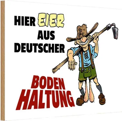 Produktbild von vianmo Holzschild 20x30 cm Hier Eier aus deutscher Bodenhaltung Dekoration