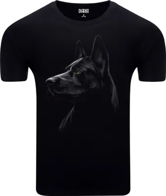 Produktbild von Diarbo Herren T-Shirt mit Tierliebhaber Druck Deutscher Schäferhund Schwarz Gr.L