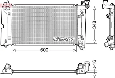 Produktbild von DENSO DRM50111 Kühler Wasserkühler Motorkühler für TOYOTA AVENSIS Kombi (T25) COROLLA Verso (ZER, ZZE12, R1) COROLLA (ZZE12, NDE12, ZDE12) AVENSIS