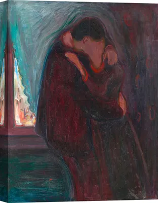 Zdjęcie produktu dla Wydruk na płótnie Edvard Munch, Pocałunek - 70x50 cm