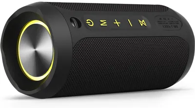 Image de Haut-parleur Bluetooth portable - Enceinte sans fil - Écoute de musique en extérieur - Étanchéité IPX7 - Autonomie de 20 heures - Noir