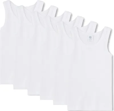 Produktbild von Sanetta Jungen Unterhemd 6er Pack - Shirt ohne Arme, Tank Top, Basic, Organic Baumwolle