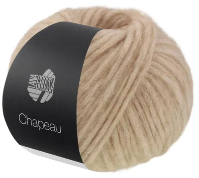 Produktbild von Lana Grossa CHAPEAU 50 g Watteweiches Schlauchgarn gefüllt mit Merino & Alpakafasern Farbe 018 - Beige