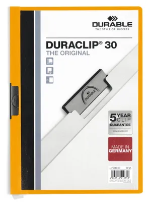 Produktbild von DURABLE Klemmmappe DURACLIP® 30 A4, 220009 orange