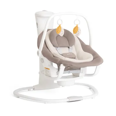 Produktbild von Joie whimsy™ Babyschaukel, stromlos, 3 Geschwindigkeitsstufen, abnehmbare Babywippe, inkl. Neugeborenenauflage, ab Geburt bis ca. 6 Monate (max. 9 kg)