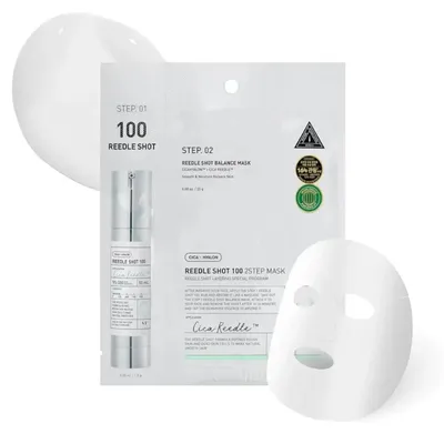 Productafbeelding van VT COSMETICS - REEDLE SHOT 100, 2-stappen gezichtsmasker, 1 set met een 2-staps huidverzorgingsbehandeling