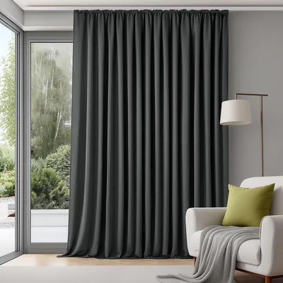 Verdunkelungsvorhang 300×260 cm, 1 Stück, Dunkelgrau