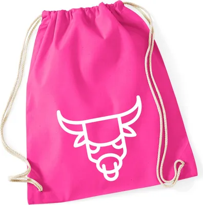 Produktbild von Huuraa Turnbeutel Stier Sternzeichen Symbol 12 Liter Fuchsia Baumwolle Rucksack Geschenkidee