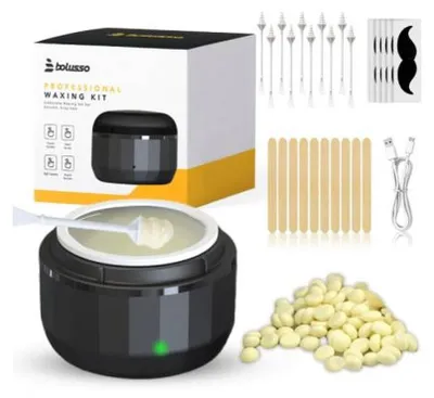 Image de Appareil d'épilation à la cire Bolusso pour le nez et le visage – Kit comprenant de la cire, épilation précise, utilisation facile à domicile, résultat durable