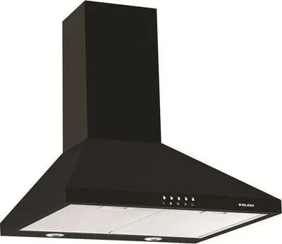 Image de Hotte décorative murale 60cm 569m3/h noir - Glem Gas - GHP650BK -
