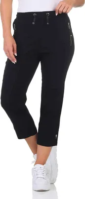 Produktbild von Caprihose kurze Chino für Damen mit Stretch19-27 luftige Sommer Hose Gummizug