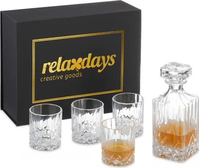 relaxdays 5-tlg. Whisky Set
