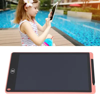 Produktbild von 12-Zoll-LCD-Elektronik-Tablet-Handschrifttafel für Kinder-Graffiti-Zeichnung mit 40-mAh-Akku Pink