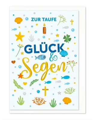 Produktbild von KOMMA³ 08-069 Taufkarte - inkl. Umschlag