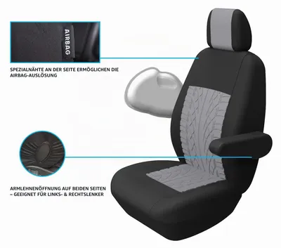 Productafbeelding van TOYOUN universele autostoelhoeden, geschikt voor bestelwagens, vrachtwagens en personenauto's, voor de voorstoelen