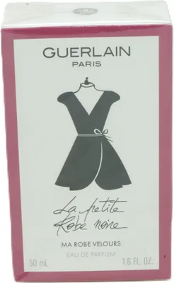 A product box for Guerlain La Petite Robe Noire Velours Eau de Parfum.
